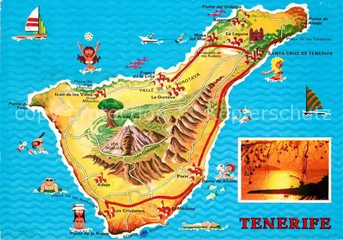 AK / Ansichtskarte Tenerife Panoramakarte Tenerife