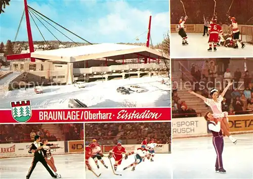 AK / Ansichtskarte Braunlage Eisstadion Eishockey Kunstlaufen Braunlage