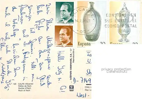 AK / Ansichtskarte Calpe Penon de Ifach Calpe