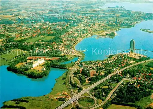 AK / Ansichtskarte Schleswig_Schlei Fliegeraufnahme Schleswig_Schlei