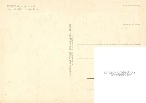 AK / Ansichtskarte Schleswig_Schlei Holm Blick auf den Dom Schleswig_Schlei