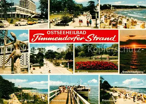 AK / Ansichtskarte Timmendorfer_Strand Strand Promenade Seebruecke Maritim Kongresshalle  Timmendorfer_Strand