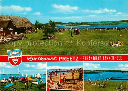 AK / Ansichtskarte Preetz_Holstein Strand Segelboote Preetz_Holstein