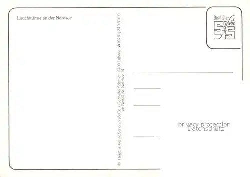 AK / Ansichtskarte Nordsee_Region Leuchttuerme Hoernum Kampen Westerhever Borum Wangerooge List Buesum  Nordsee Region