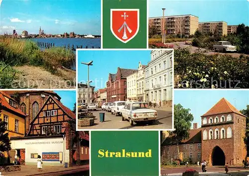 AK / Ansichtskarte Stralsund_Mecklenburg_Vorpommern Leninplatz Kniepertor Friedrich Wolf Strasse Kulturmuseum Stralsund_Mecklenburg