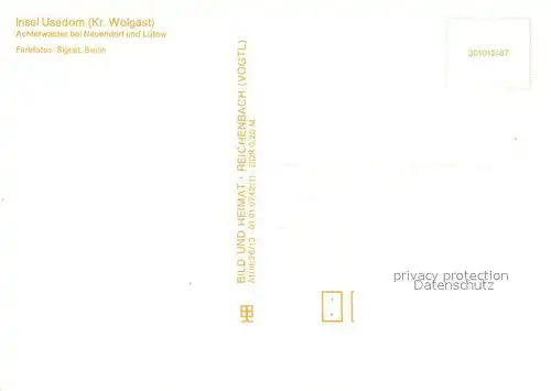 AK / Ansichtskarte Neuendorf_Luetow Achterwasser Neuendorf Luetow