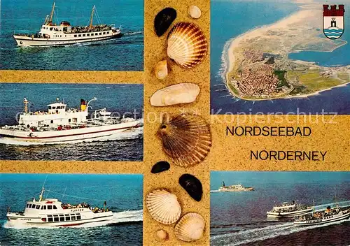AK / Ansichtskarte Norderney_Nordseebad Faehrschiffe Fliegeraufnahme Norderney_Nordseebad