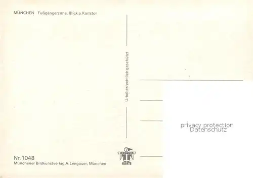 AK / Ansichtskarte Muenchen Fussgaengerzone Blick vom Karlstor Muenchen