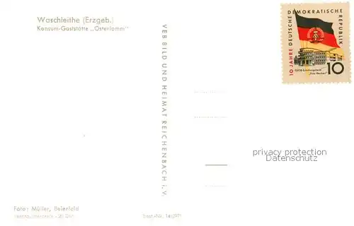 AK / Ansichtskarte Waschleithe Konsum Gaststaette Osterlamm Waschleithe