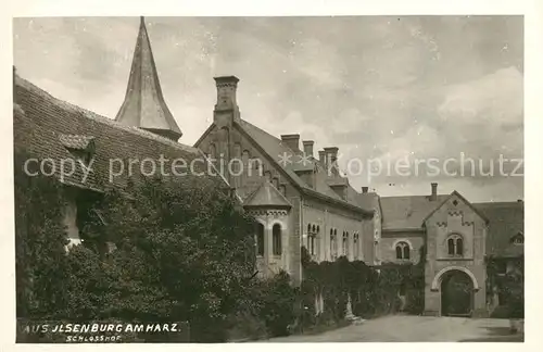 AK / Ansichtskarte Ilsenburg_Harz Schlosshof Ilsenburg Harz