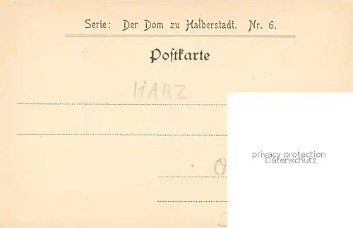 AK / Ansichtskarte Halberstadt Dom Lettner von der Suedseite Halberstadt