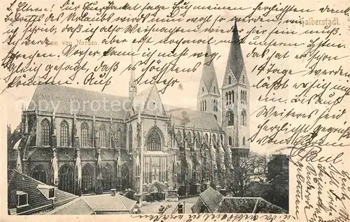 AK / Ansichtskarte Halberstadt Dom von Norden Halberstadt