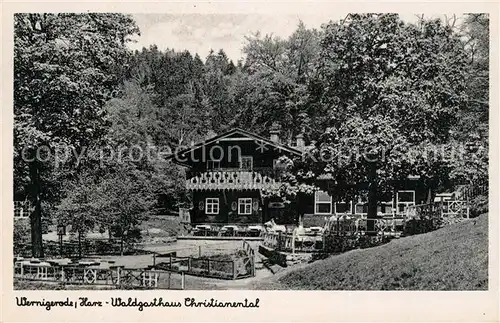 AK / Ansichtskarte Wernigerode_Harz Waldgasthaus Christianental Wernigerode Harz