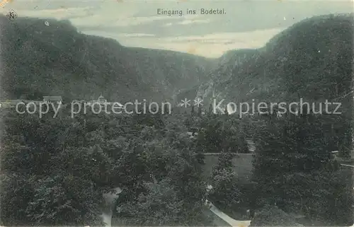 AK / Ansichtskarte Wernigerode_Harz Eingang ins Bodetal Wernigerode Harz