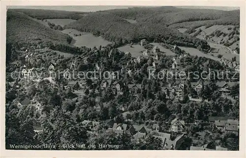 AK / Ansichtskarte Wernigerode_Harz Fliegeraufnahme mit Harburg Wernigerode Harz