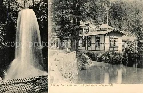 AK / Ansichtskarte Lichtenhain_Sebnitz Lichtenhainer Wasserfall Gaststaette Lichtenhain Sebnitz