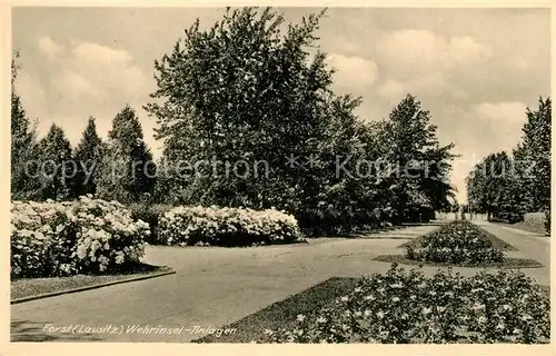 AK / Ansichtskarte Forst_Lausitz Wehrinsel Anlagen Forst_Lausitz