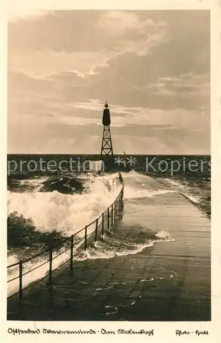 AK / Ansichtskarte Warnemuende_Ostseebad Am Molenkopf Warnemuende_Ostseebad