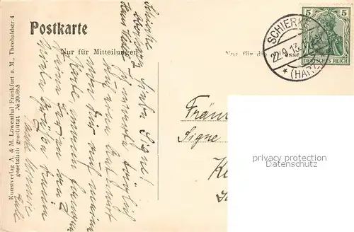 AK / Ansichtskarte Wernigerode_Harz Schloss Stahlstich Wernigerode Harz