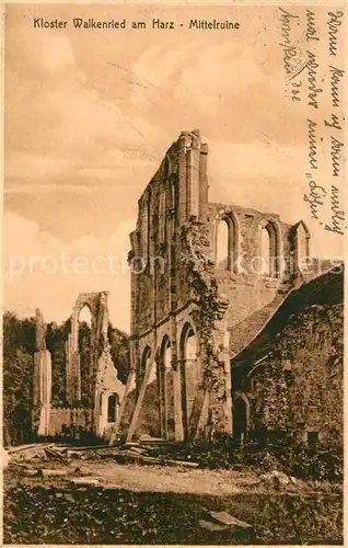 AK / Ansichtskarte Walkenried Kloster Mittelruine Walkenried