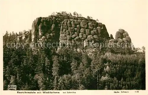 AK / Ansichtskarte Schmilka Rauschenstein mit Winklerturm Schmilka