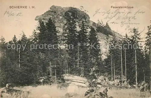 AK / Ansichtskarte Schierke_Harz Feuersteinklippe Schierke Harz