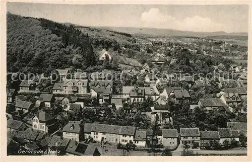 AK / Ansichtskarte Gernrode_Harz Panorama Gernrode Harz