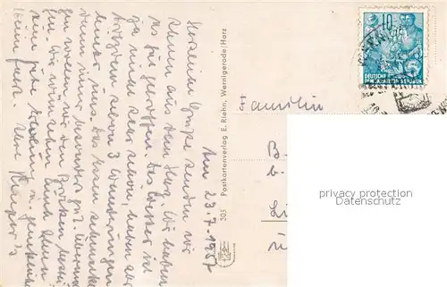 AK / Ansichtskarte Wernigerode_Harz Schloss vom Agnesberg Wernigerode Harz