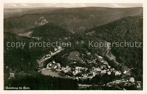 AK / Ansichtskarte Treseburg_Harz Fliegeraufnahme Treseburg Harz