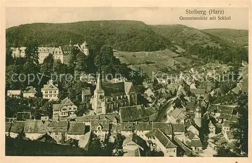 AK / Ansichtskarte Stolberg_Harz Stadt und Schloss Stolberg Harz