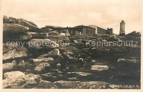 AK / Ansichtskarte Brocken_Harz Brockenhotel Aussichtsturm Brocken Harz