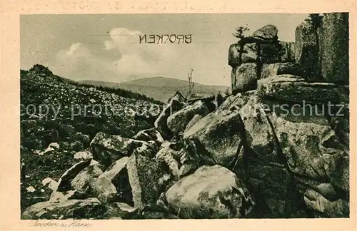 AK / Ansichtskarte Brocken_Harz Felsformation Brocken Harz