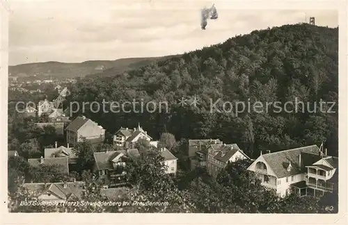 AK / Ansichtskarte Bad_Suderode Schwedderberg mit Preussenturm Bad_Suderode