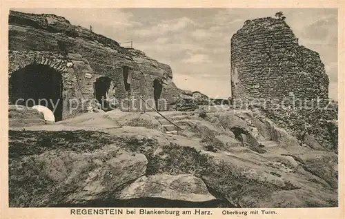 AK / Ansichtskarte Regenstein_(Burg) Oberburg mit Turm Regenstein_(Burg)