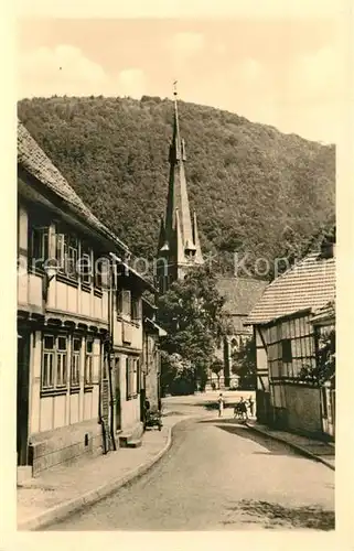 AK / Ansichtskarte Ilfeld_Suedharz Obertor mit Kirche Ilfeld Suedharz