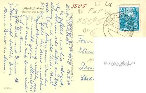 AK / Ansichtskarte Ilfeld_Suedharz Obertor mit Kirche Ilfeld Suedharz