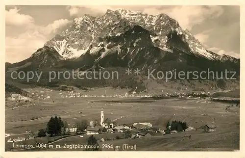 AK / Ansichtskarte Lermoos_Tirol mit Zugspitzmassiv Lermoos Tirol