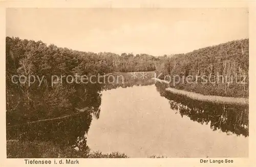 AK / Ansichtskarte Tiefensee_Bad_Freienwalde Der Lange See Tiefensee_Bad_Freienwalde