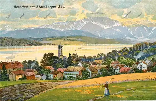 AK / Ansichtskarte Bernried_Starnberger_See Panorama Bernried_Starnberger_See