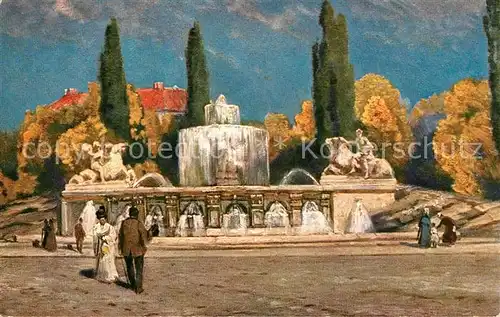 AK / Ansichtskarte Muenchen Wittelsbacher Brunnen Kuenstlerkarte Muenchen