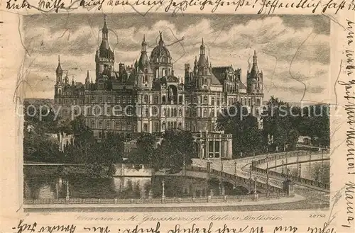 AK / Ansichtskarte Schwerin_Mecklenburg Grossherzogl Schloss Schwerin_Mecklenburg