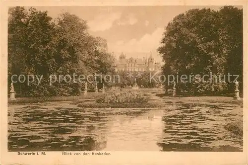 AK / Ansichtskarte Schwerin_Mecklenburg Blick von den Kaskaden Schwerin_Mecklenburg