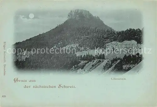 AK / Ansichtskarte Saechsische_Schweiz Lilienstein Saechsische Schweiz