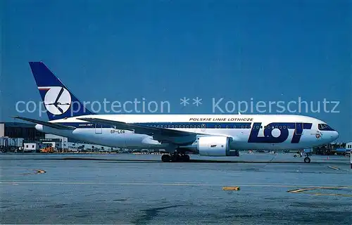 AK / Ansichtskarte Flugzeuge_Zivil LOT  Polish Airlines Boeing 767 25D c n 24733 SP LOA Flugzeuge Zivil