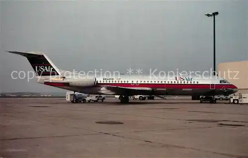 AK / Ansichtskarte Flugzeuge_Zivil USAir Fokker 100 N850US Flugzeuge Zivil