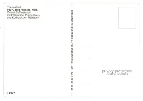 AK / Ansichtskarte Bad_Fuessing Safferstetten Puppenhaus Kurhotel am Muehlbach Bad_Fuessing