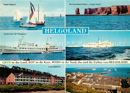 AK / Ansichtskarte Helgoland Segel Regatta Lange Anna  Helgoland