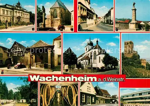 AK / Ansichtskarte Wachenheim_Weinstrasse Altersheim Weinstrasse Wachtenburg Camping Sektkellereihof  Wachenheim_Weinstrasse