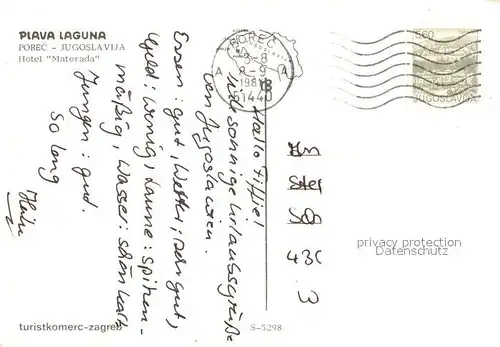 AK / Ansichtskarte Porec Hotel Materada Porec