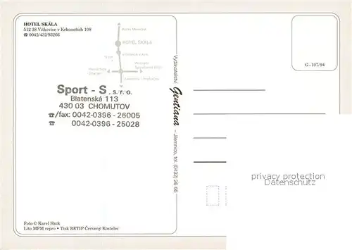 AK / Ansichtskarte Vitkovice Hotel Skala Vitkovice